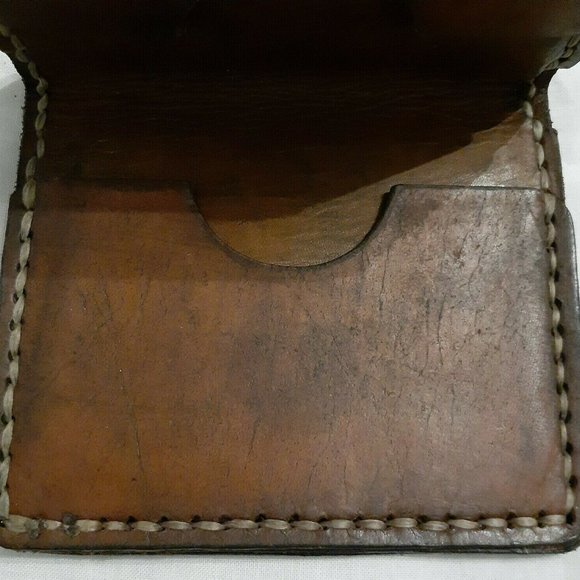 STOWE PROVISIONS - 'Peace' Mens Bifold BI-Fold Wallet Tough, Full Grain Leather - Picture 3 of 8